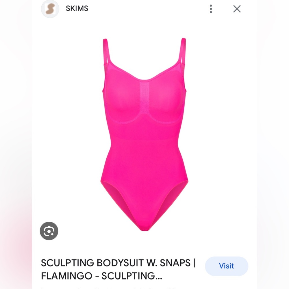 SKIMS Sculpting Bodysuit in Flamingo Pink